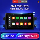 Автомобильная Мультимедийная система Junsun V3Pro, с голосовым управлением, Qualcomm, Android 10, для Suzuki SX4 2006-2013, для Fiat Sedici CarPlay