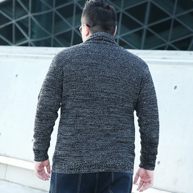 Мужской вязаный винтажный свитер куртка мужской Серый кардиган свитера большое