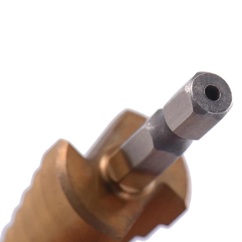 

3Pcs Hss Steel Titanium Step Drill Bits 3-12/4-12/4-20mm Step Cone Cutting Tools Steel Woodworking Wood Metal Drilling Set