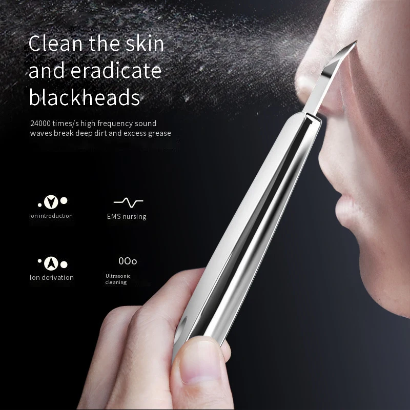 

Ultrasonic cleaning facial skin cleanser scrubber facial skin peeling blackhead removing facial cleanser pore scrubber