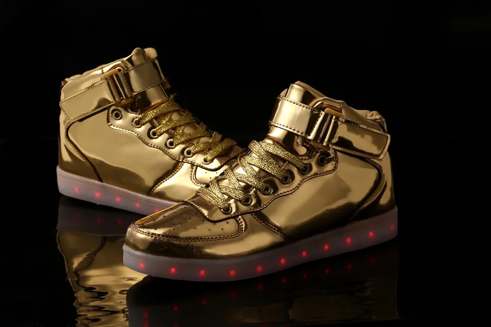 

STRONGSHEN 25-45 Size/USB Charging Basket Led Children Shoes With Light Up Kids Casual Boys&Girls Luminous Sneakers Glowing Shoe