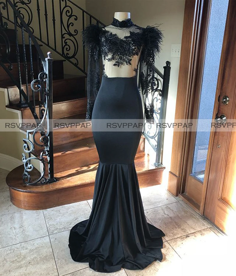 Элегантные длинные платья для выпускного вечера 2020 с высоким вырезом и длинным