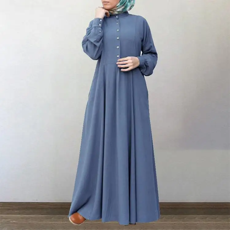 Мусульманское платье для женщин с длинным рукавом, абайя, Турция, Дубай, большой свободный халат, длинная одежда, Рамадан, кафтан, Марокканск...