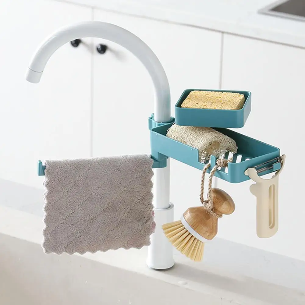 

Three Layer Sink Drain Multifunctional Kitchen Storage Shelf Rack Tool Organizer