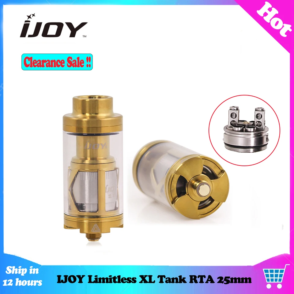 Атомайзер электронной сигареты IJOY оригинальный Безлимитный емкость XL 25 мм 50 Вт 215