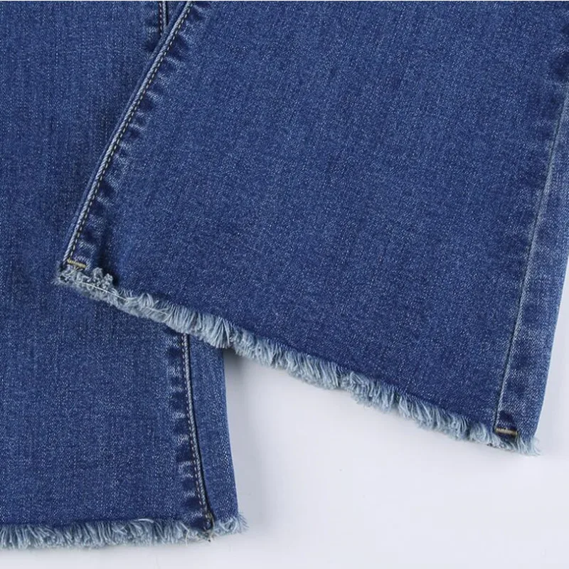 

#1506 Gradient Color Denim Jeans Womens Casual Bell Bottom Jeans Femme Slim Korean Style Women's Jeans Push Up Retro Flare Jeans