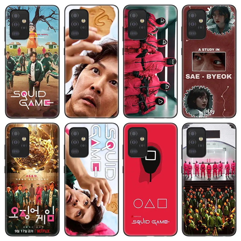 

Squid Game Korea Phone Case For Samsung Galaxy A12 A22 A21S A02S A31 A32 A50 A51 A70 A71 A72 A11 A10S A20S A30S A52 S 5G Cover