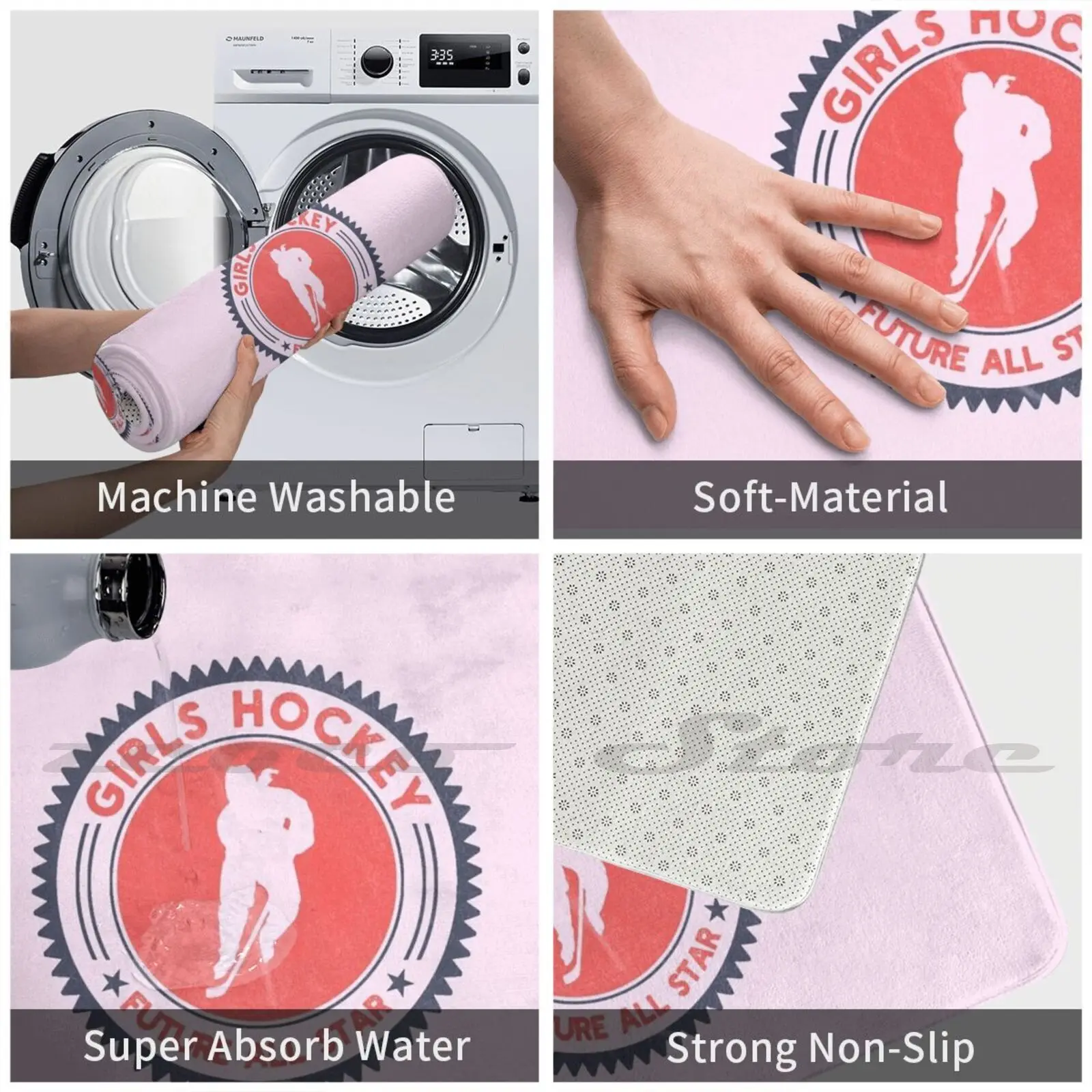 Мягкий коврик для хоккея девочек-будущего дверной проем нескользящий с