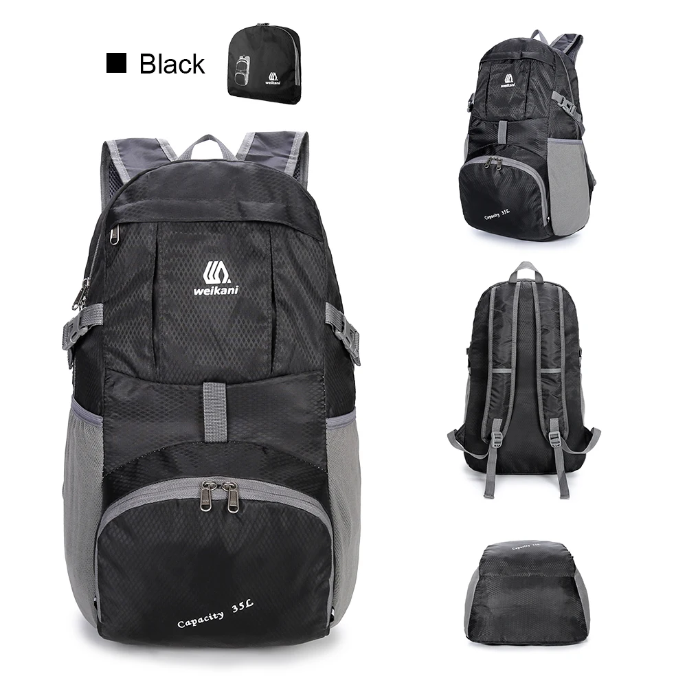 Водонепроницаемый складной рюкзак Weikani нейлоновый спортивный ранец для