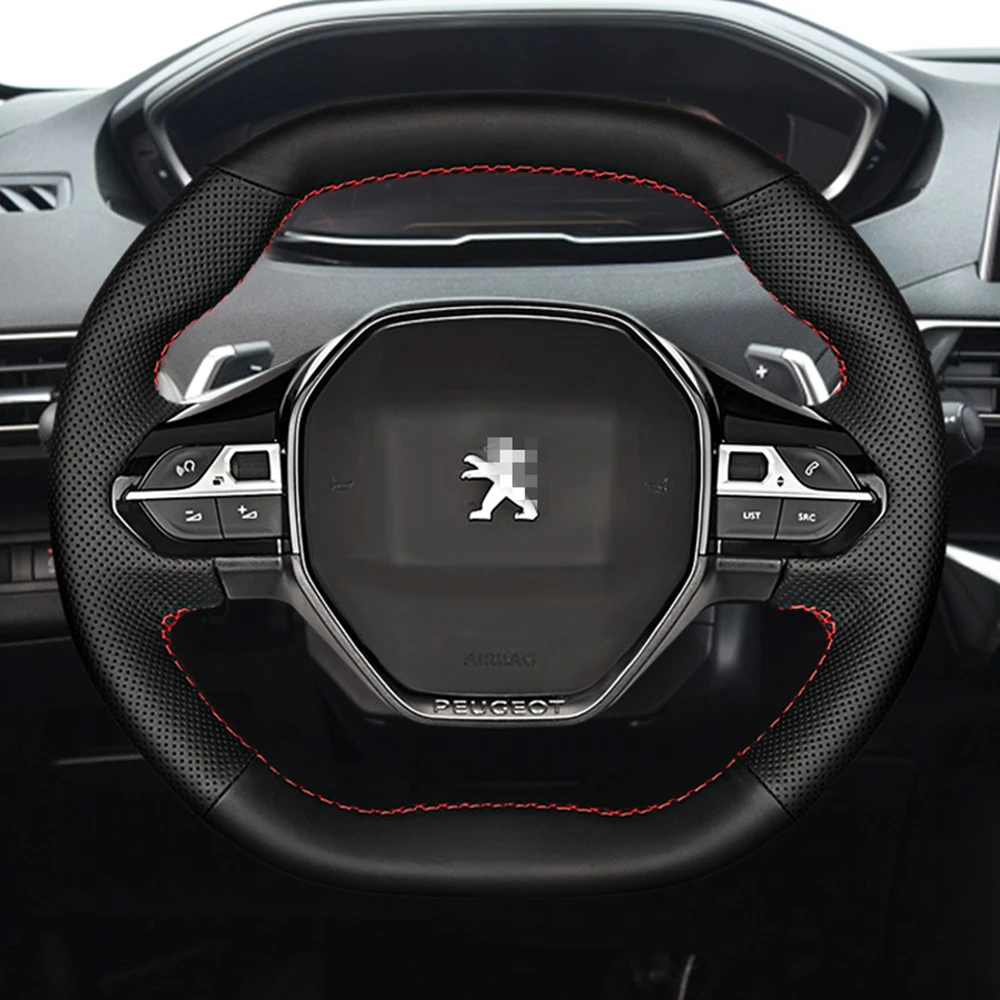 Кожа ручная швейная чехол рулевого колеса автомобиля аксессуары для Peugeot 3008 4008 5008