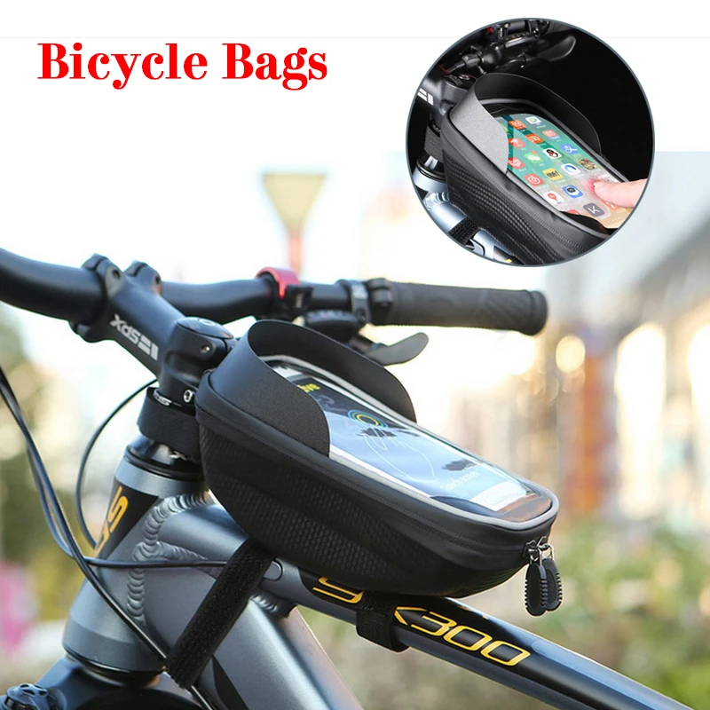 

2021 велосипедная сумка, водонепроницаемая рама для сенсорного экрана телефона 6,5 дюйма, велосипедная сумка на верхнюю трубу, сумка для горно...