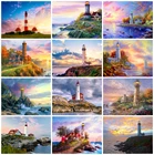 EverShine алмазная вышивка маяк вышивка крестом алмазная мозаика Приморский пейзаж картина стразы искусство декор для дома