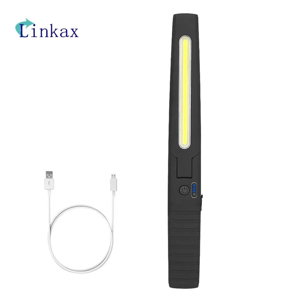 COB + светодиодный фонарик с 4 режимами заряжаемый от USB рабочий фсветильник