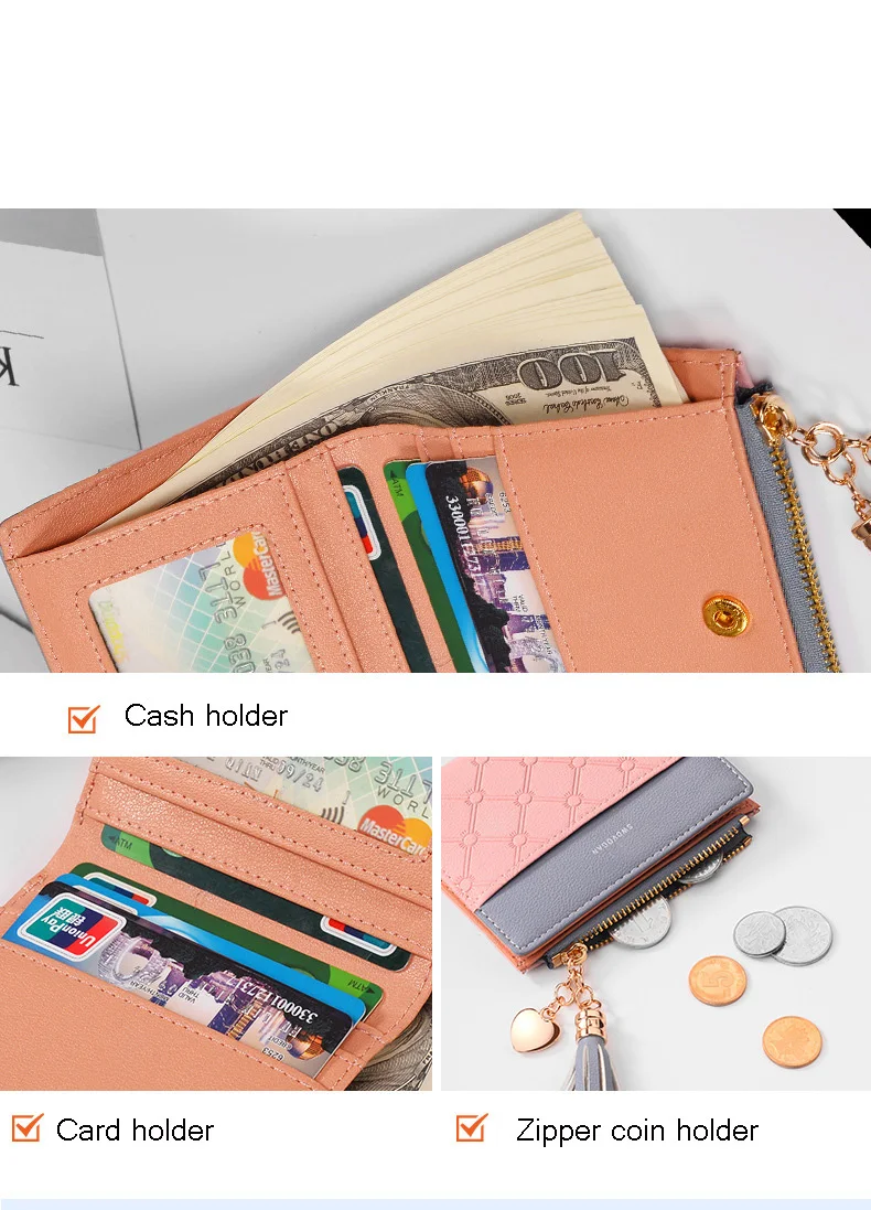 Кожаный маленький кошелек женские роскошные Брендовые мини кошельки женский