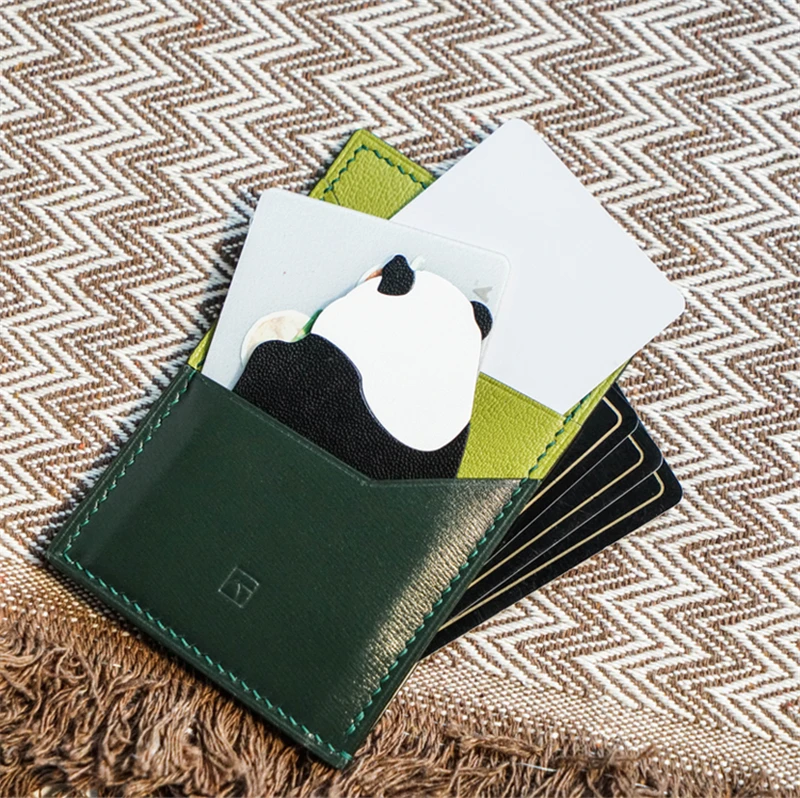 

Panda card pack card holder driving bag original design high-tech products Art card purse Only 5 pieces are produced per day