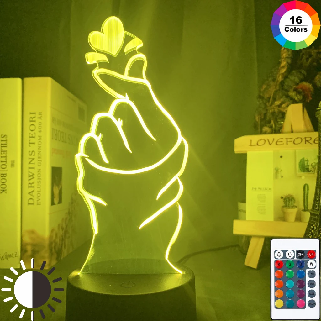 Светодиодный ночник для украшения дома с цветным изменением цвета и сенсорным