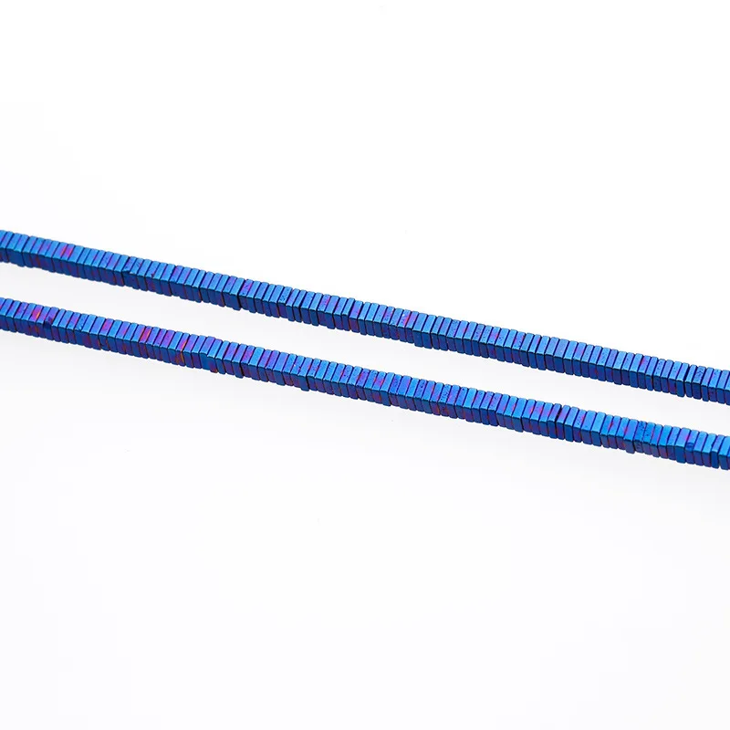 Квадратные разделители из гематита Гальванизированные квадратные бусины для