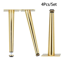 4pcsset furniture legs adjustable gold tapered metal feet for table sofa cupboard cabinet stool chair feet hardware accessories