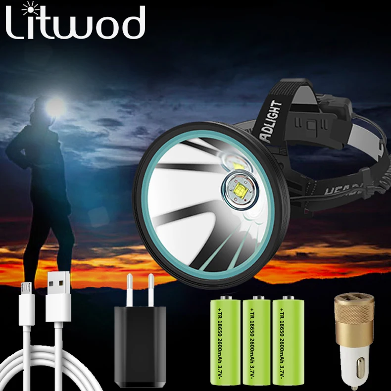 

Most Power XHP100 Led Headlamp White Yellow Color Lighting Head Lamp 3 Modes Flashlight Torch 32W Bulb 18650 Battery for Camping