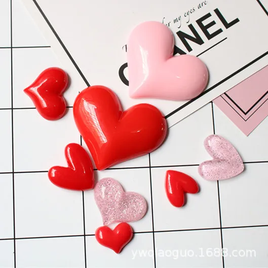 8 шт./компл. наклейка на чехол для мобильного телефона в виде сердца из материала