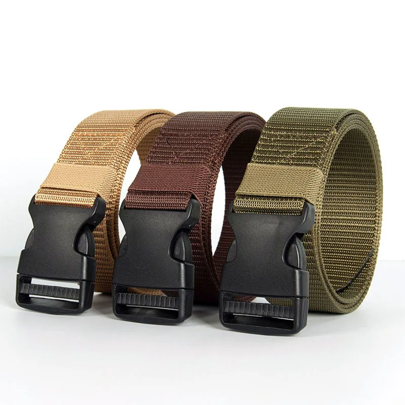 

1PC Luxury Canvas Men Belt Fashion Unisex Army Tactical Femme Waist Belt Jeans Male Casual Webbing Waistband Ceinture Men's Belt