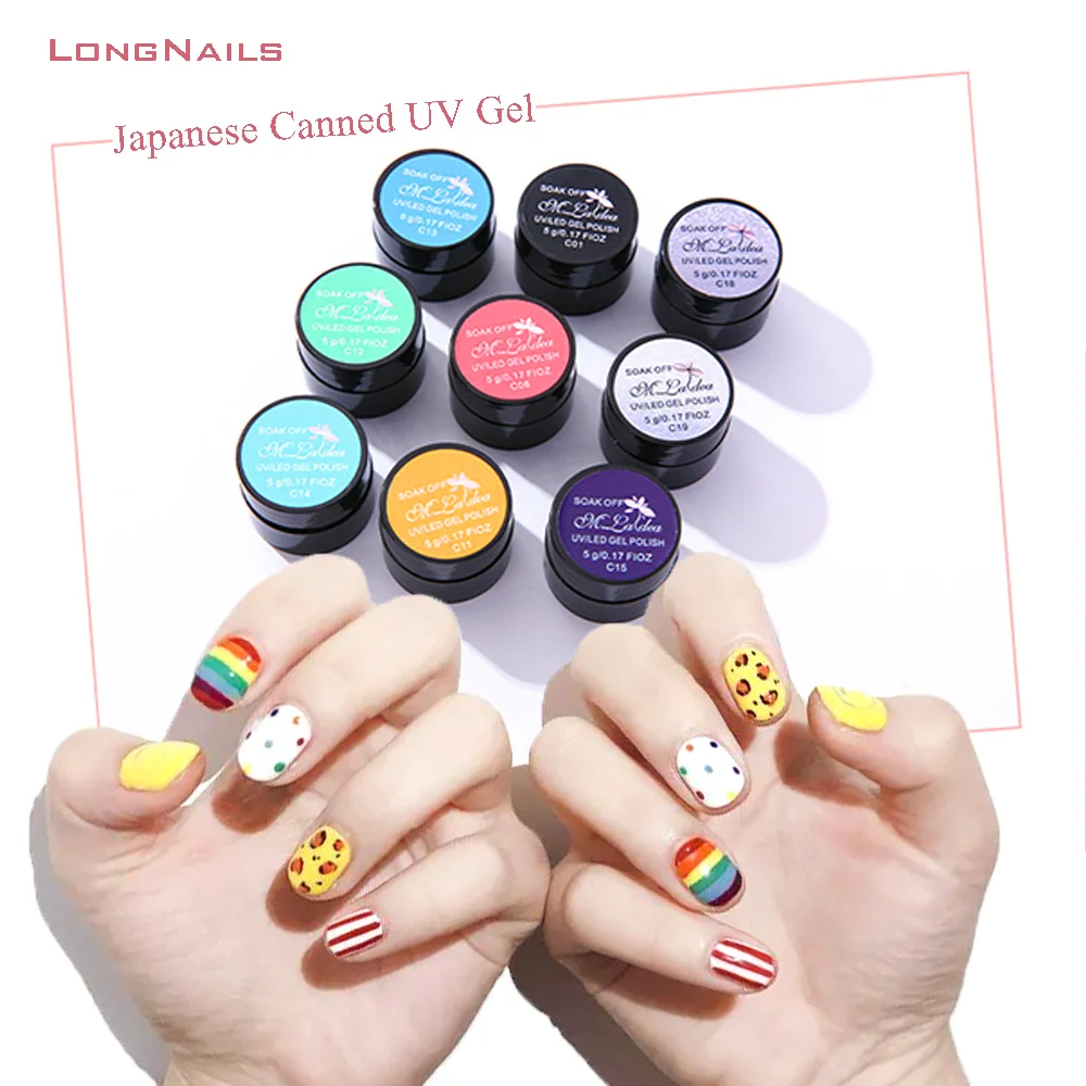 

5ml/Jar Japanese Can UV Gel Polish Painting Line Stroke DIY Full Color Soak Off Salon Supplies Art UV Led Nail Paint Gel 0.17oz.