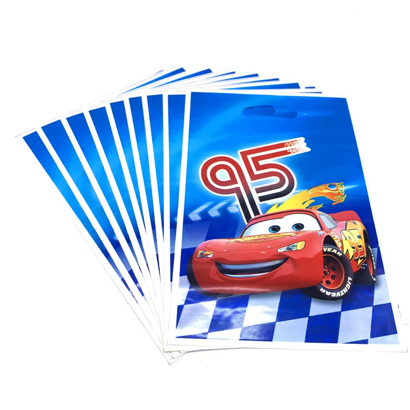 Gift Bags-10pcs Disney Cars Lighting Mcqueen 108*180 см украшения для дня рождения Детские принадлежности одноразовая посуда скатерть для душа ребенка - Цвет: Gift Bags-10pcs