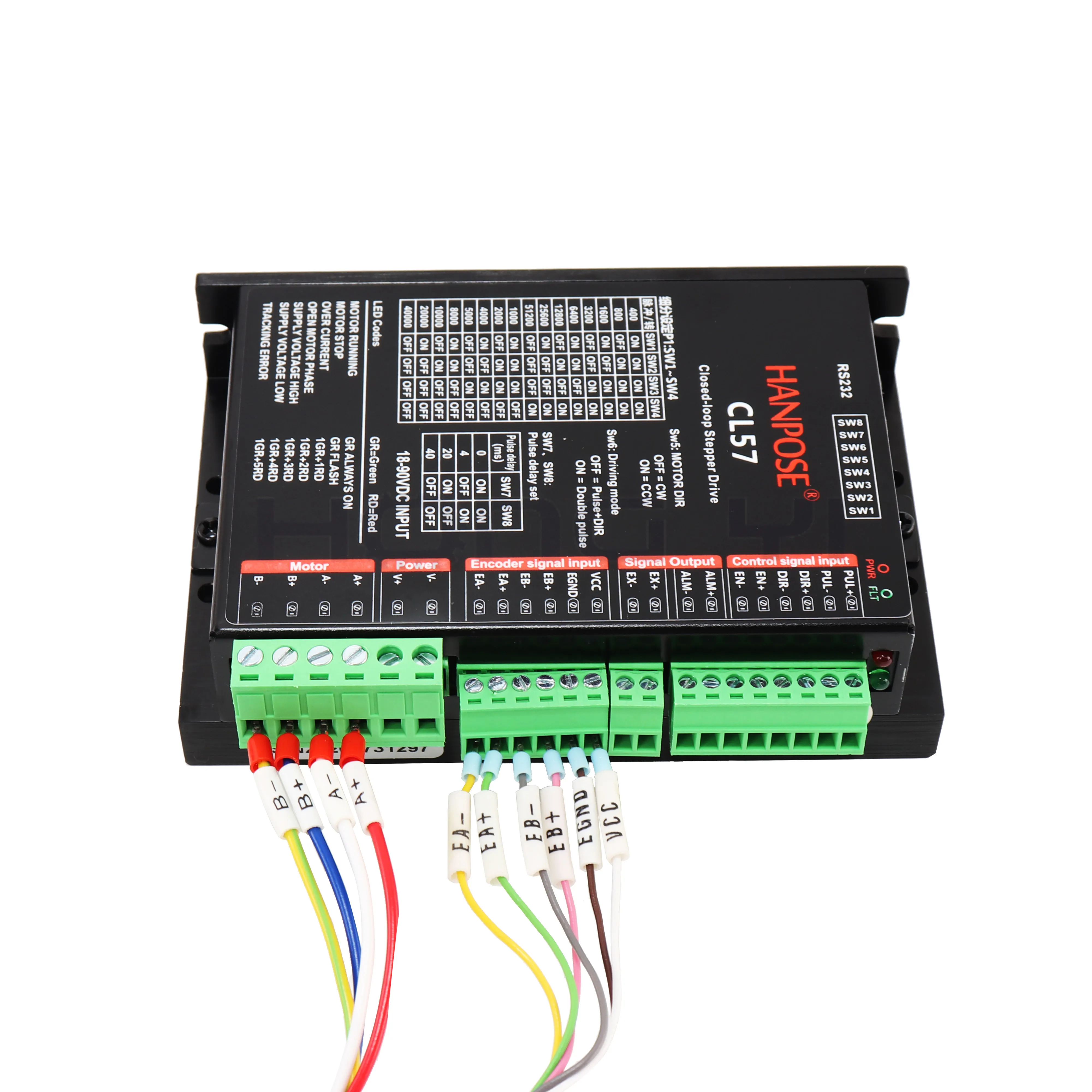 

57CME22 DC-18-90V Servo Drive 57EH76-SFU1204 L300MM 4.0A 2.2N.m NEMA23 Closed Loop Ball screw motor +CL57 drive for CNC milling