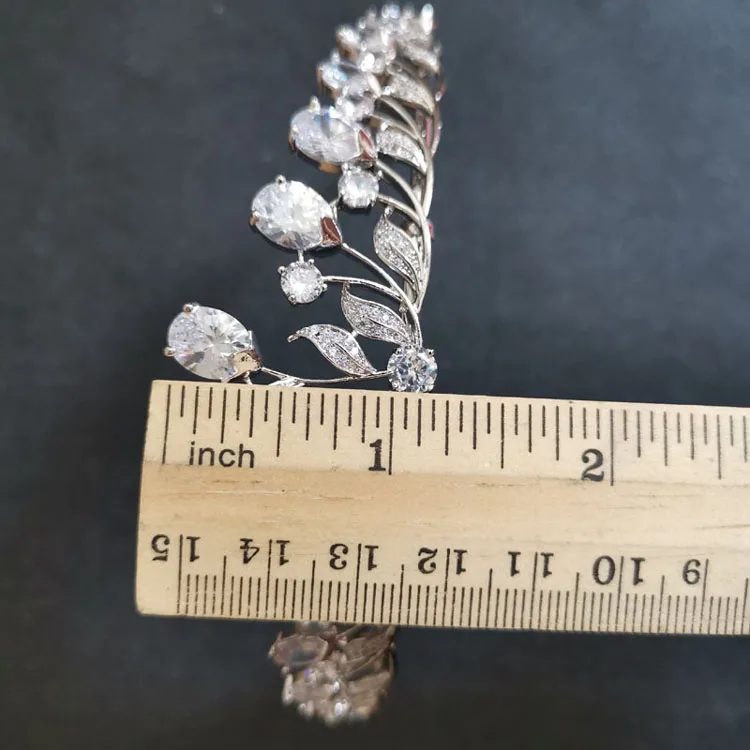 SLBRIDAL Gorgeous Wedding Cubic Zircon Tiara Bridal CZ Crown Queen Princess Pageant Party Headpiece Bridesmaids Hair Accessories | Украшения