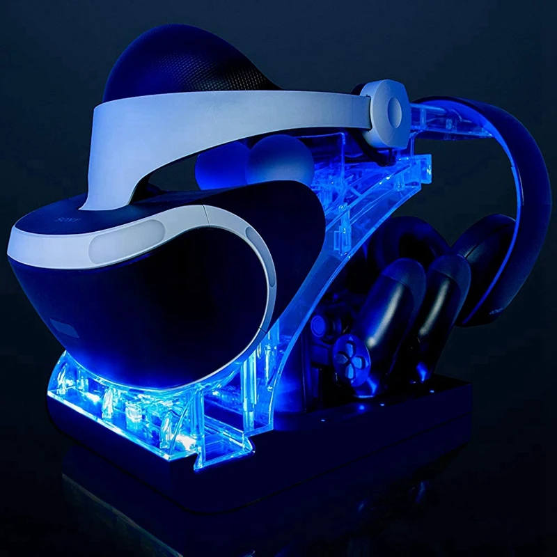 Горячая 3c-для Psvr зарядная подставка для Ps Move Ps4 контроллер гарнитура витрина