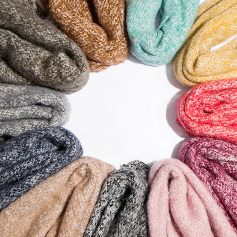 2019 роскошный бренд Круглый песочный женский шарф с кисточками зимний длинный