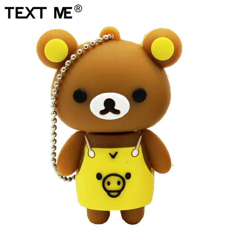 TEXT ME симпатичный картонный медведь модель usb флэш накопитель 4 ГБ 8 16 32 64 флешка