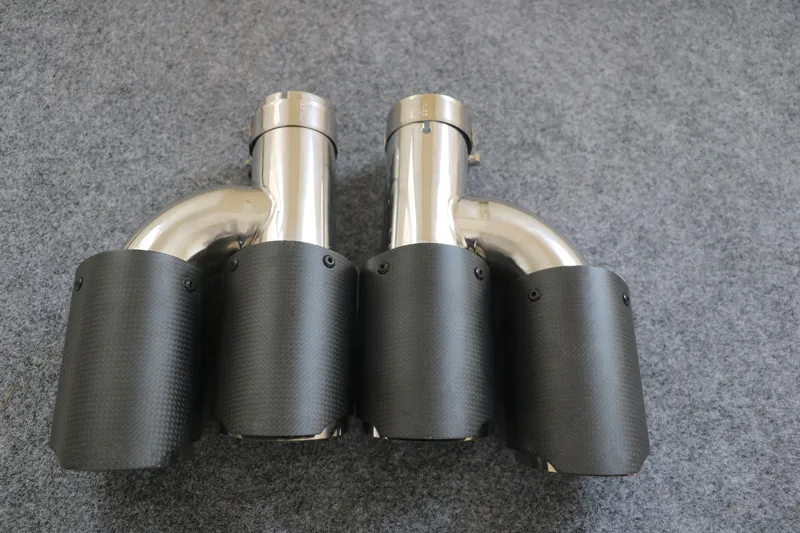1 пара(левая+ правая) ''H'' Тип Dual Auto akrapovic выхлопная Насадка+ Углеродные выхлопные трубы универсальный глушитель