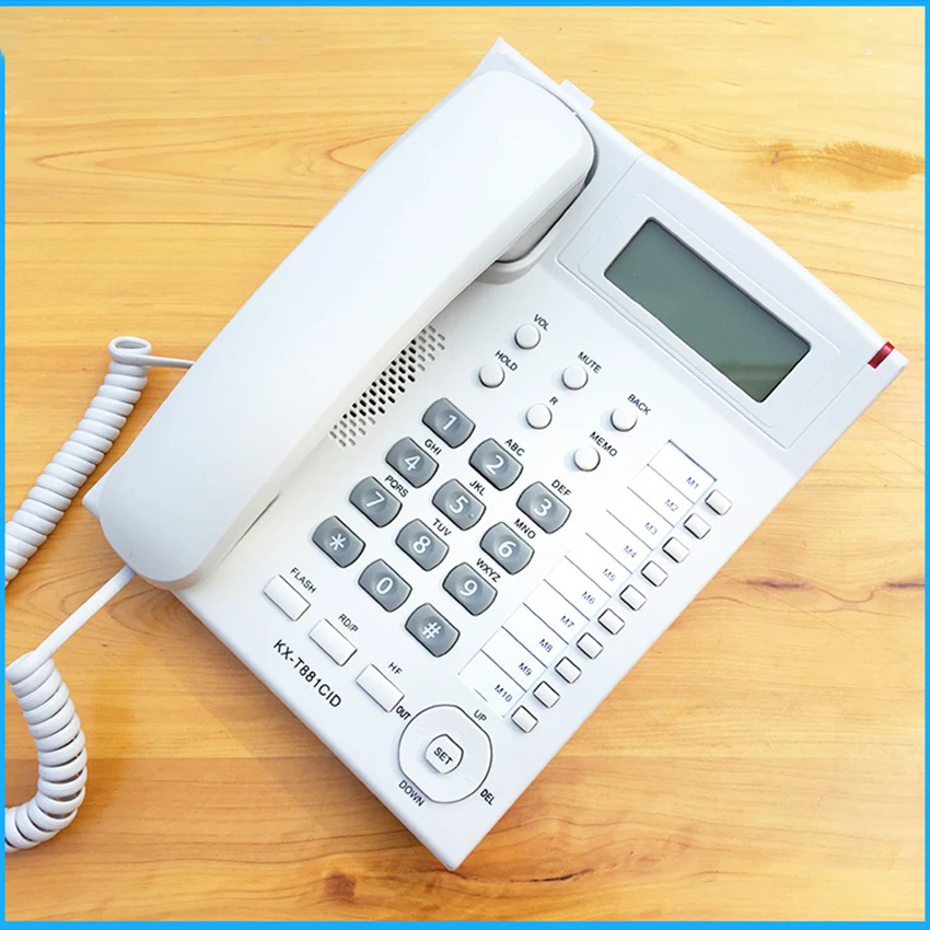 

Desktop Corded Telephone, Wired Landline Phone for Home/Hotel/Office, Handsfree, with Blue Backlit, Caller ID, in English