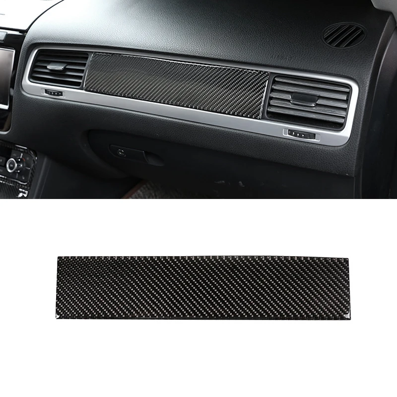 

For VW Touareg 2011 2012 2013 2014 2015 2016 2017 2018 Carbon Fiber Car Center Control Passenger Side Dashboard Panel Cover Trim