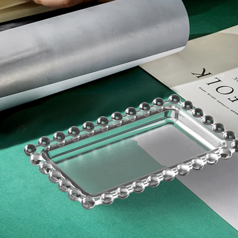 

2021 New Rectangular Beaded Fruit Storage Box Epoxy Resin Mold Tray Plate Dish Casting Silicone Mould DIY Crafts Ornaments Mold