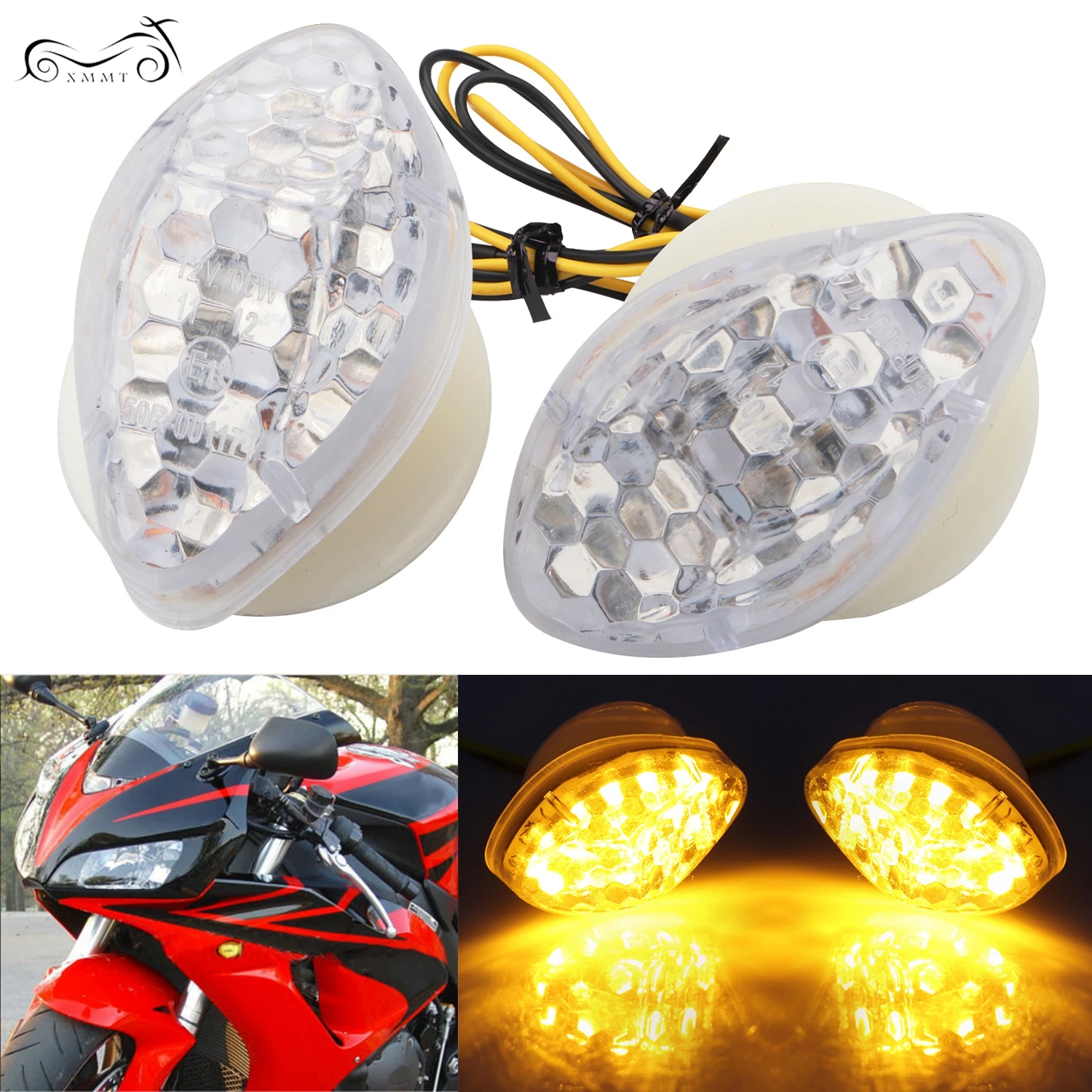 2 шт 10 мм желтый светодиод поворотник Янтарный боковой светильник комплект для