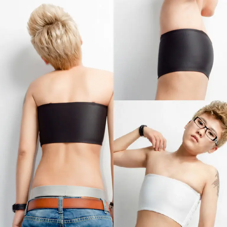 

New Women Intimates Lesbian Tomboy Strapless Chest Binder Bra Sets 3 Color 5 Size Plus Size S-2XL