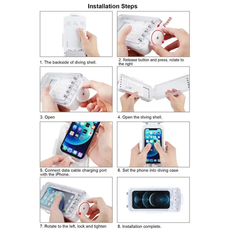 

Phone Diving Case Waterproof Dustproof Shell Compatible For iOS 13 Phone
