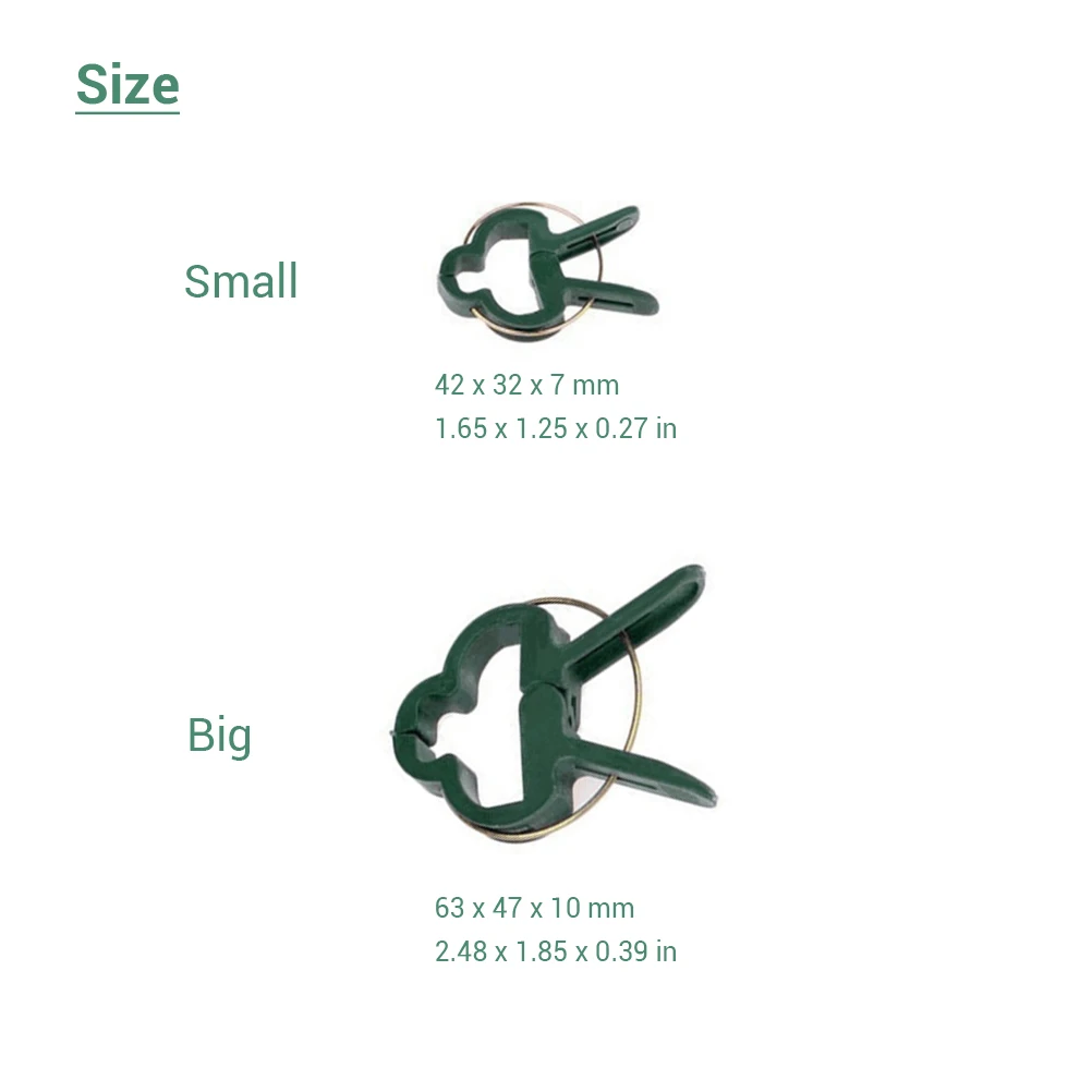 

20Pcs Fastener Greenhouse Bracket Pole Fixed Clamp Plants Flower Seedling Stem Support Plant Grafting Stakes Connector Clip