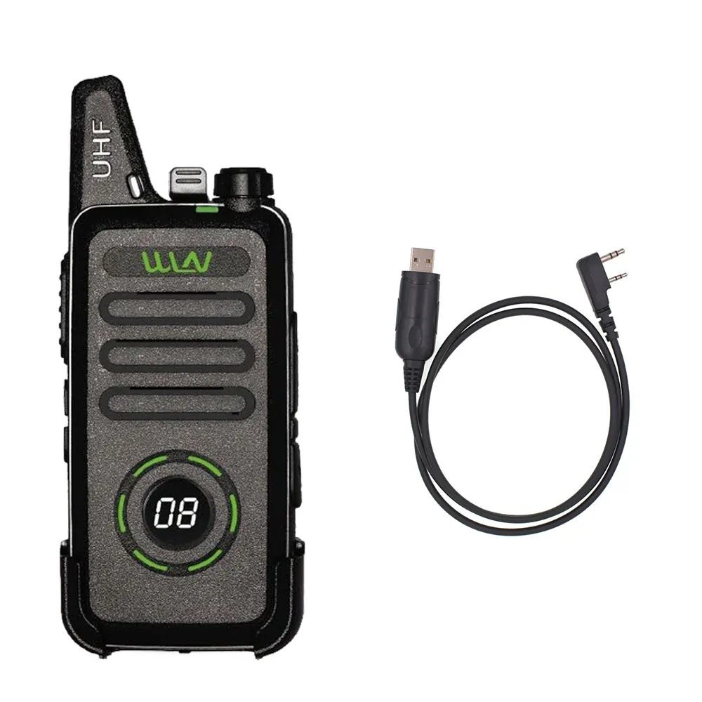Add a cable WLN KD-C1 plus UHF 400-470MHz мини портативный fm-приемопередатчик KD-C1plus двухстороннее радио Ham коммуникатор рация со скремблером - Цвет: Add a cable