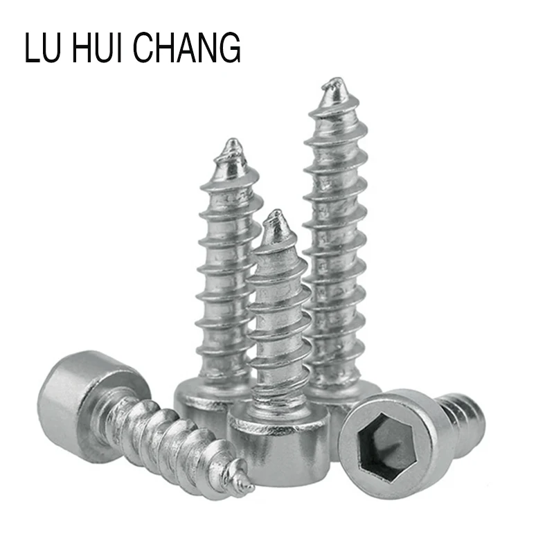 Luchang 100 шт. M2 M2.6 M3 винты из нержавеющей стали с шестигранным углублением