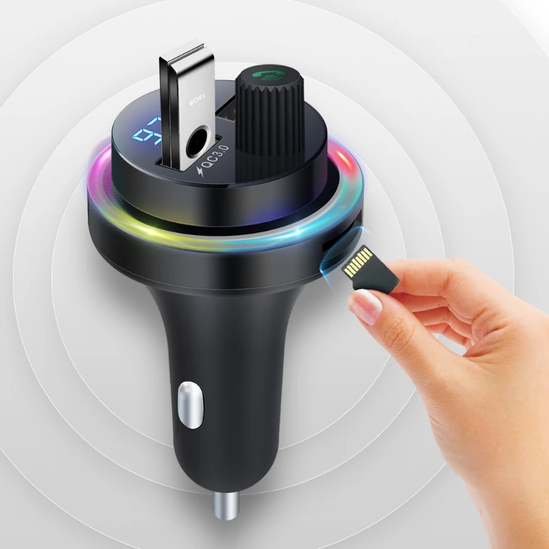 

P82B Suitable for all types of vehicles. Use 12-24V automatic power-off memory function Player with 5 flashing ambient lights