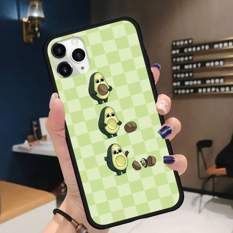 

cute cartoon Avocado Phone Cases for iPhone 11 12 pro XS MAX 8 7 6 6S Plus X 5S SE 2020 XR Soft silicone
