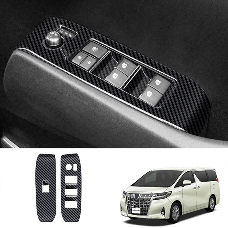 

Car Right-Hand Drive Glass Lift Panel Switch Window Lift Switch Decorative Cover for Toyota ALPHARD 30 2015-2017