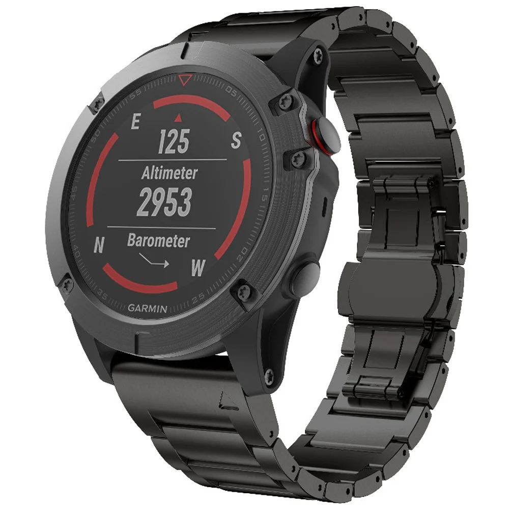 

26MM Wrist Strap For Garmin Fenix 5X/3/3HR Titanium Alloy Smart Watch Bracelet Quick Fit Metal Bands For Garmin Fenix 6X Correa