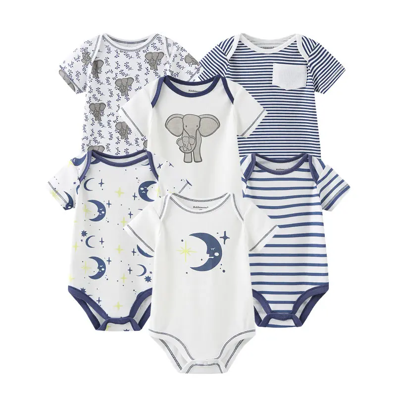 Комбинезоны для новорожденных с коротким рукавом на возраст 0 12 месяцев 6