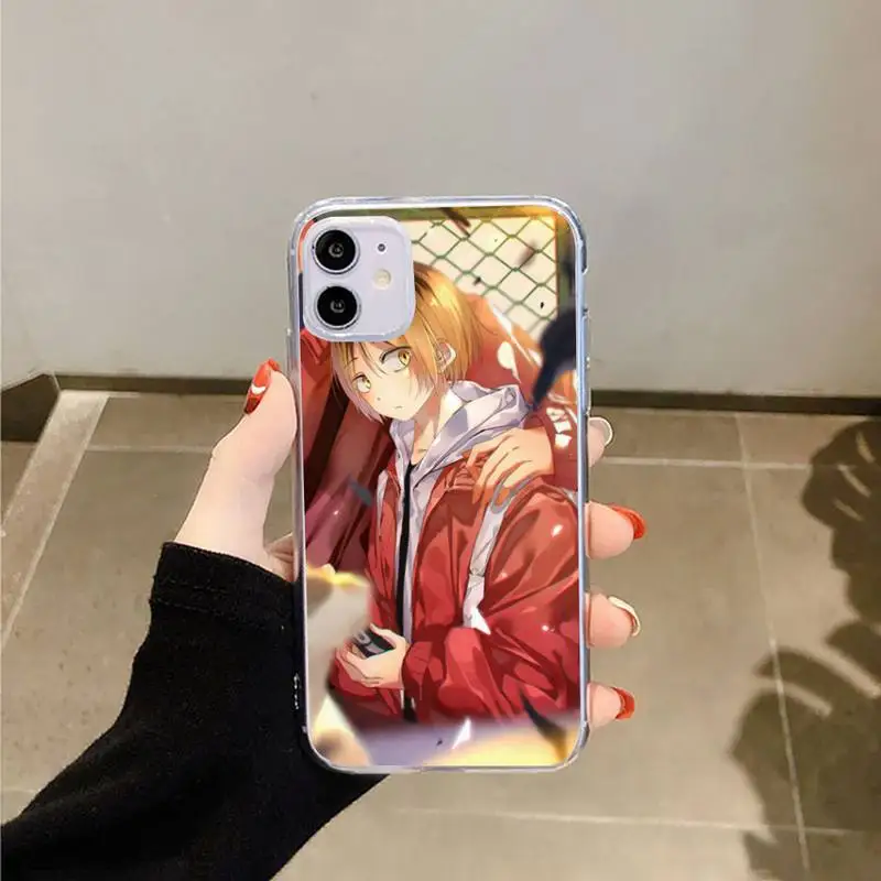 

Kenma Kozume of Haikyuu Anime Phone Case Transparent for iPhone 6 7 8 11 12 s mini pro X XS XR MAX Plus