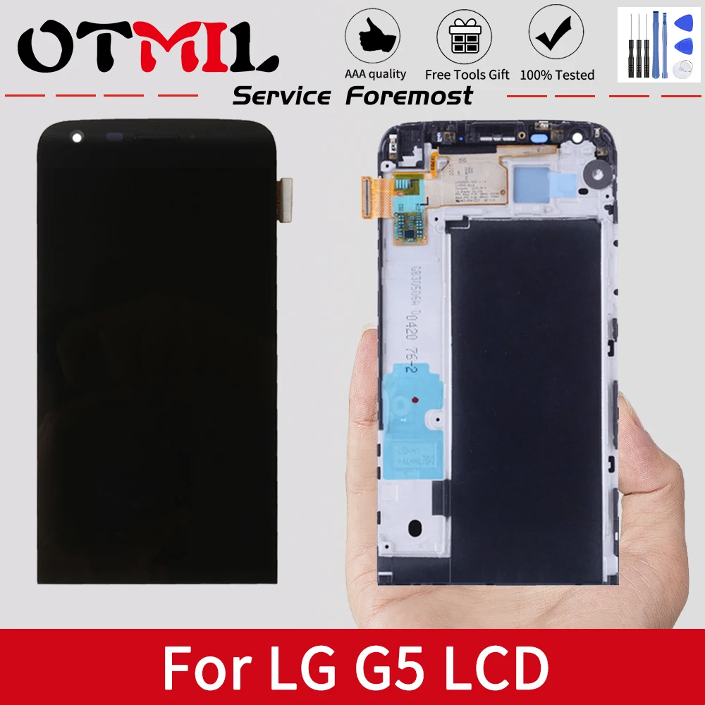 Оригинальный дисплей 5 3 дюйма для LG G5 H850 ЖК сенсорный экран с рамкой дигитайзер