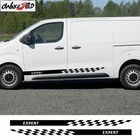 2 шт. автомобиль в полоску сбоку юбка виниловые наклейки в виде Фотообоев c переводными картинками Авто кузова Декор Стикеры для Peugeot эксперт двери автомобиля спортивный автомобиль внешние аксессуары